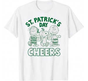 Peanuts Snoopy St. Patrick_s Charlie Brown Cheers T-Shirt